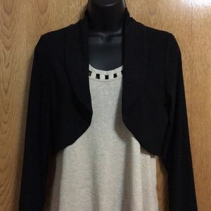 Cropped dress sweater long sleeved